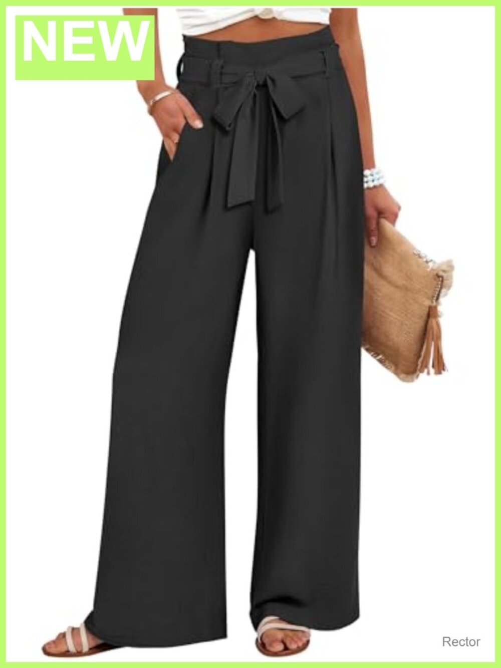 Womens Palazzo Wide Leg High Waisted Flowy Lounge Work Pants